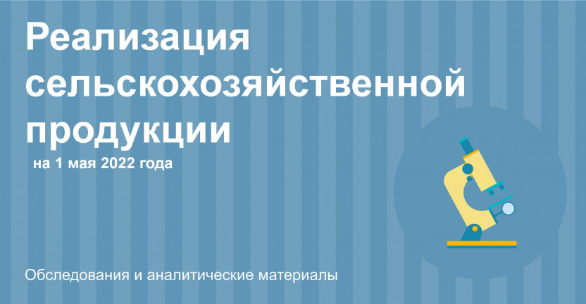 Реализация сельскохозяйственной продукции за январь - апрель 2022 года